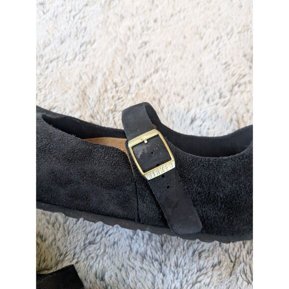 Birkenstock Black Mantova Suede Leather Shoes Mary Jane Size 39 US 8 - 8.5 - Picture 5 of 9
